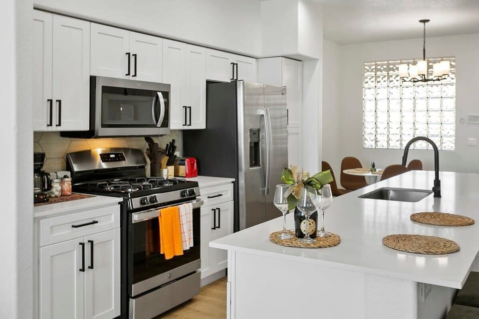 Dining area and kitchen