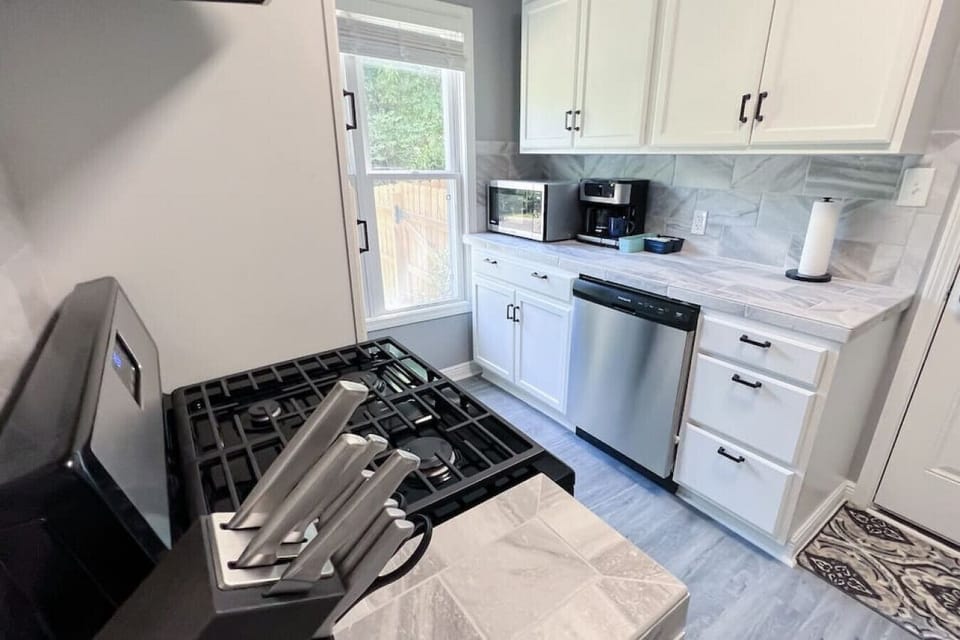 Utilize the counter space to set out a spread for the whole family.