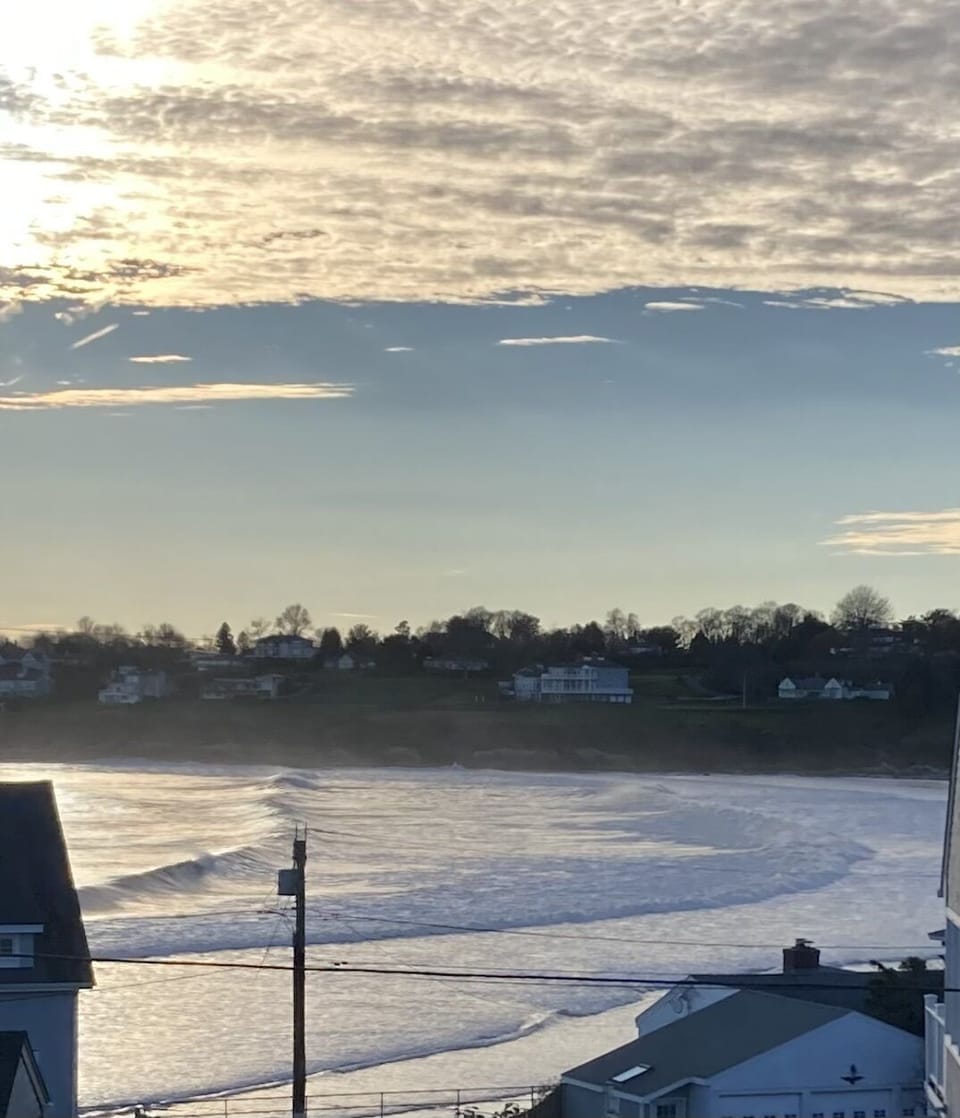 View from the house. Recent storm made some big waves! 