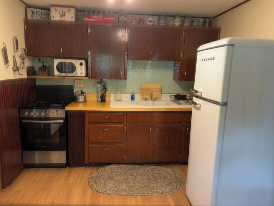 Antique kitchen with modern conveniences