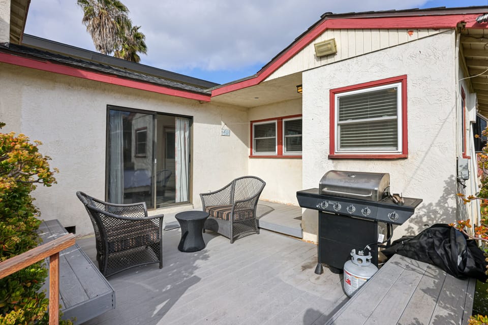 A great patio space with a BBQ.