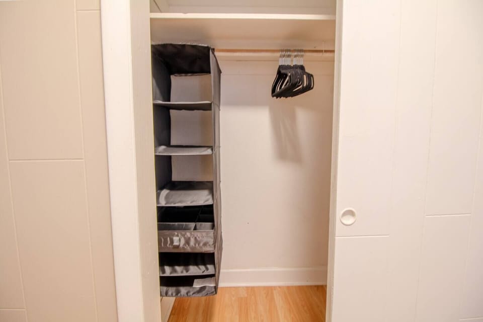 Closet with hangers