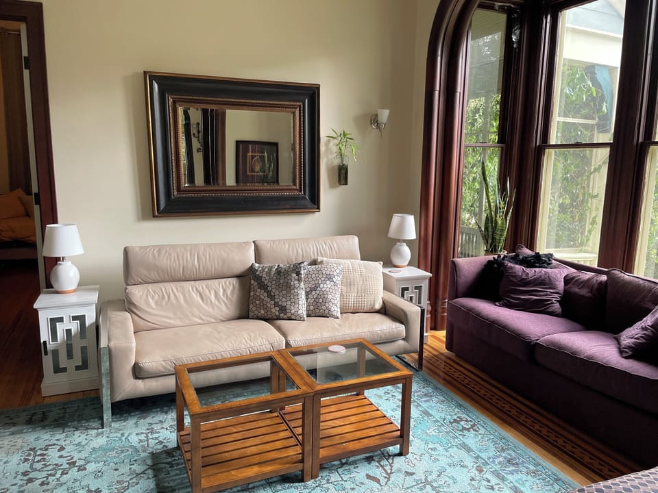 Living room seating, next to theatre 