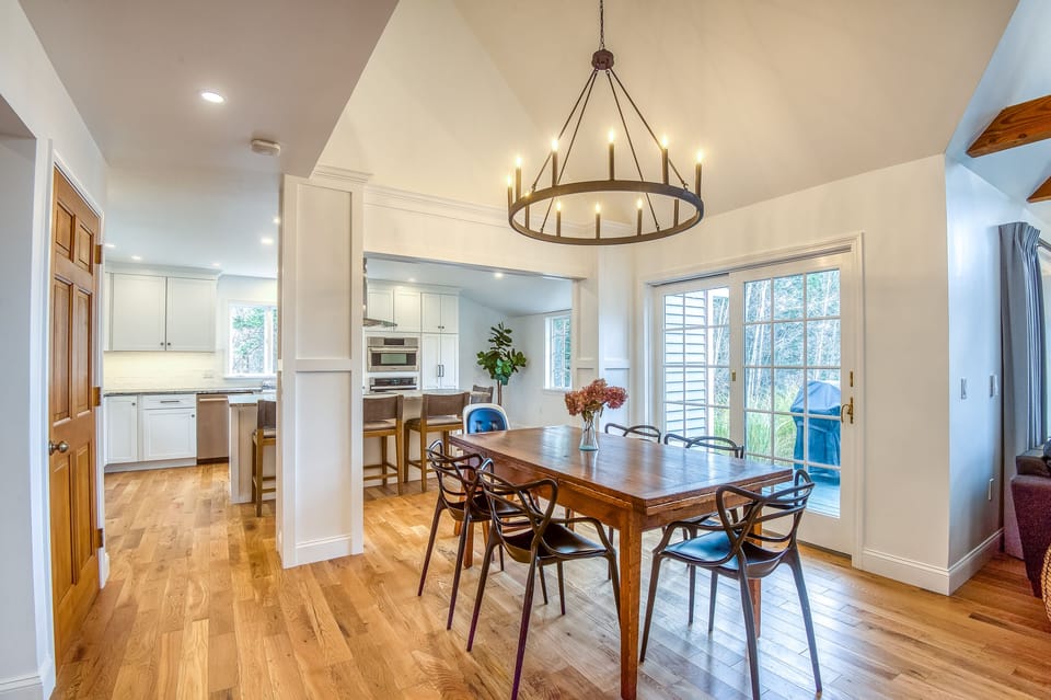 Dining area and kitchen