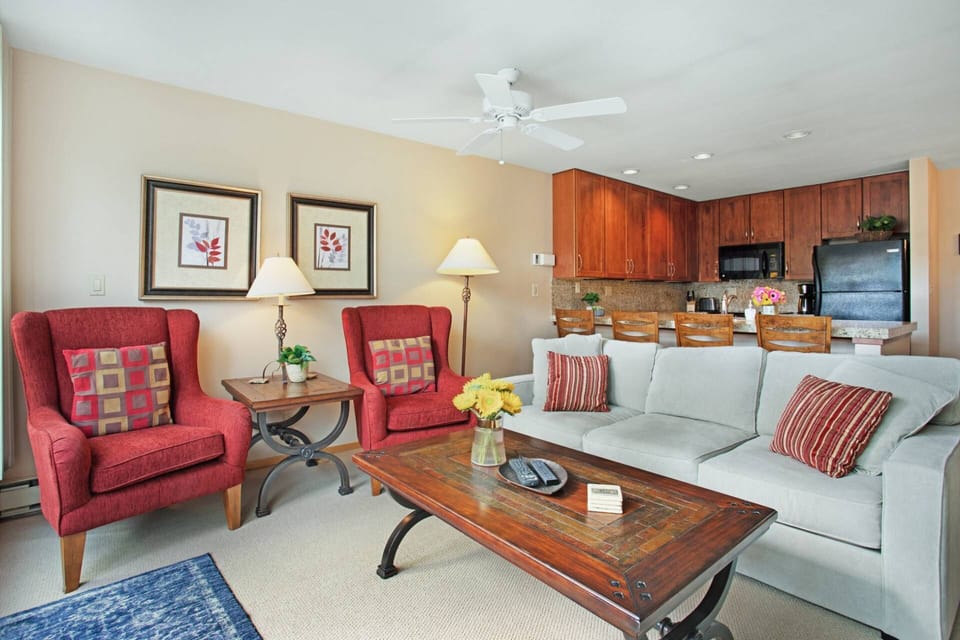 Spread Out and get cozy in front of the fireplace
