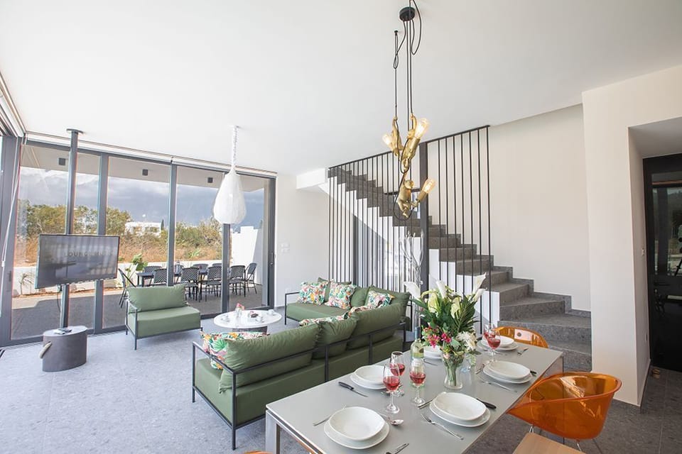 Living room and dining area