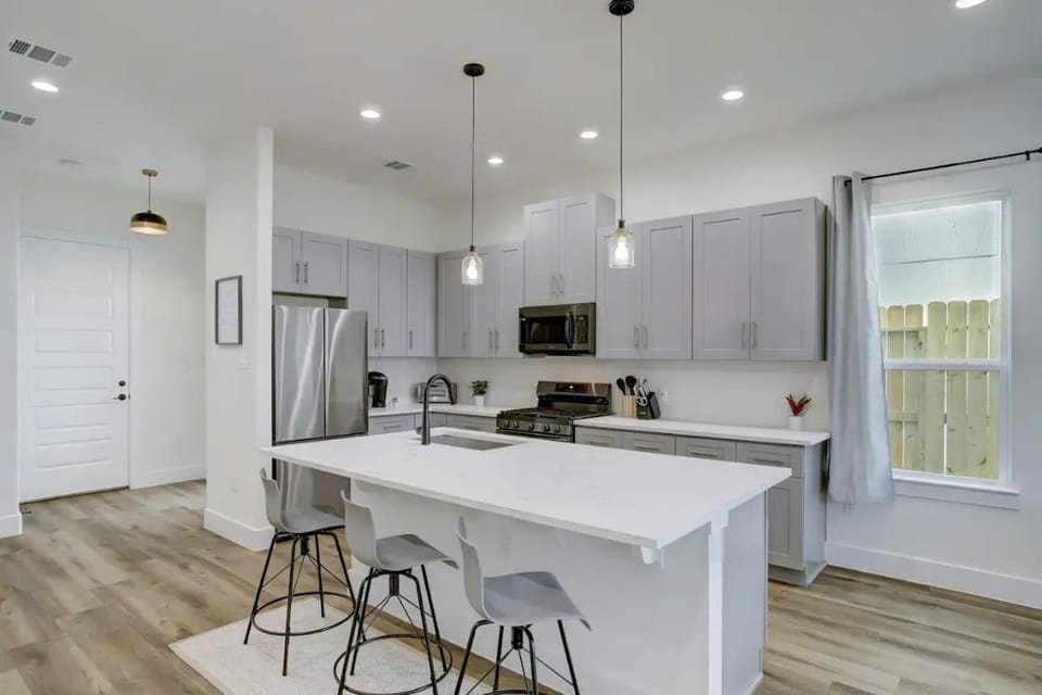 Kitchen has just about everything you need.  But who likes to cook on vacation?