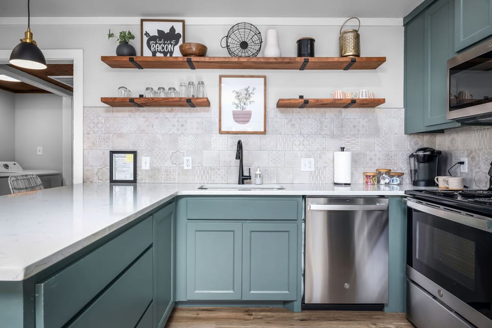 Fully equipped kitchen for all your cooking needs.