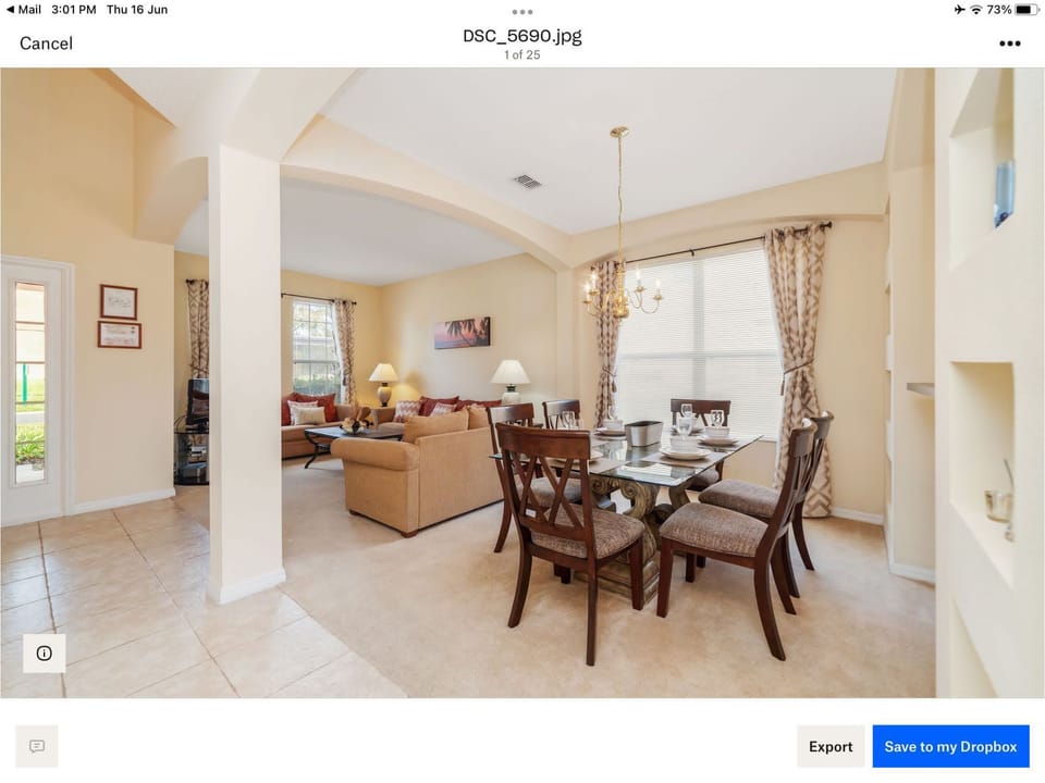 Dining/ living area