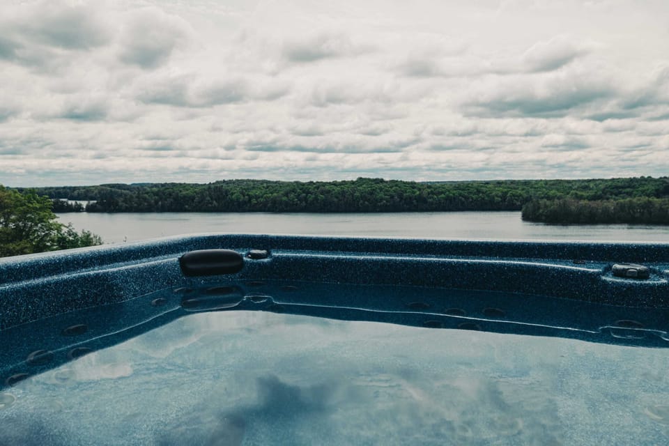 A hot tub with a view.