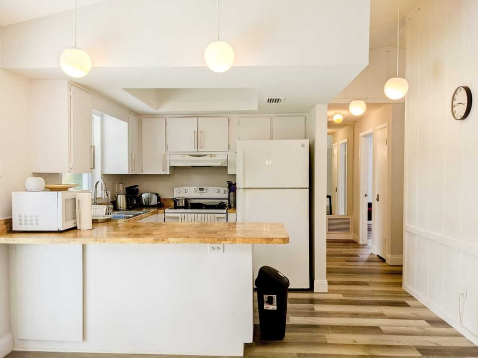 Kitchen area with lots of amenities