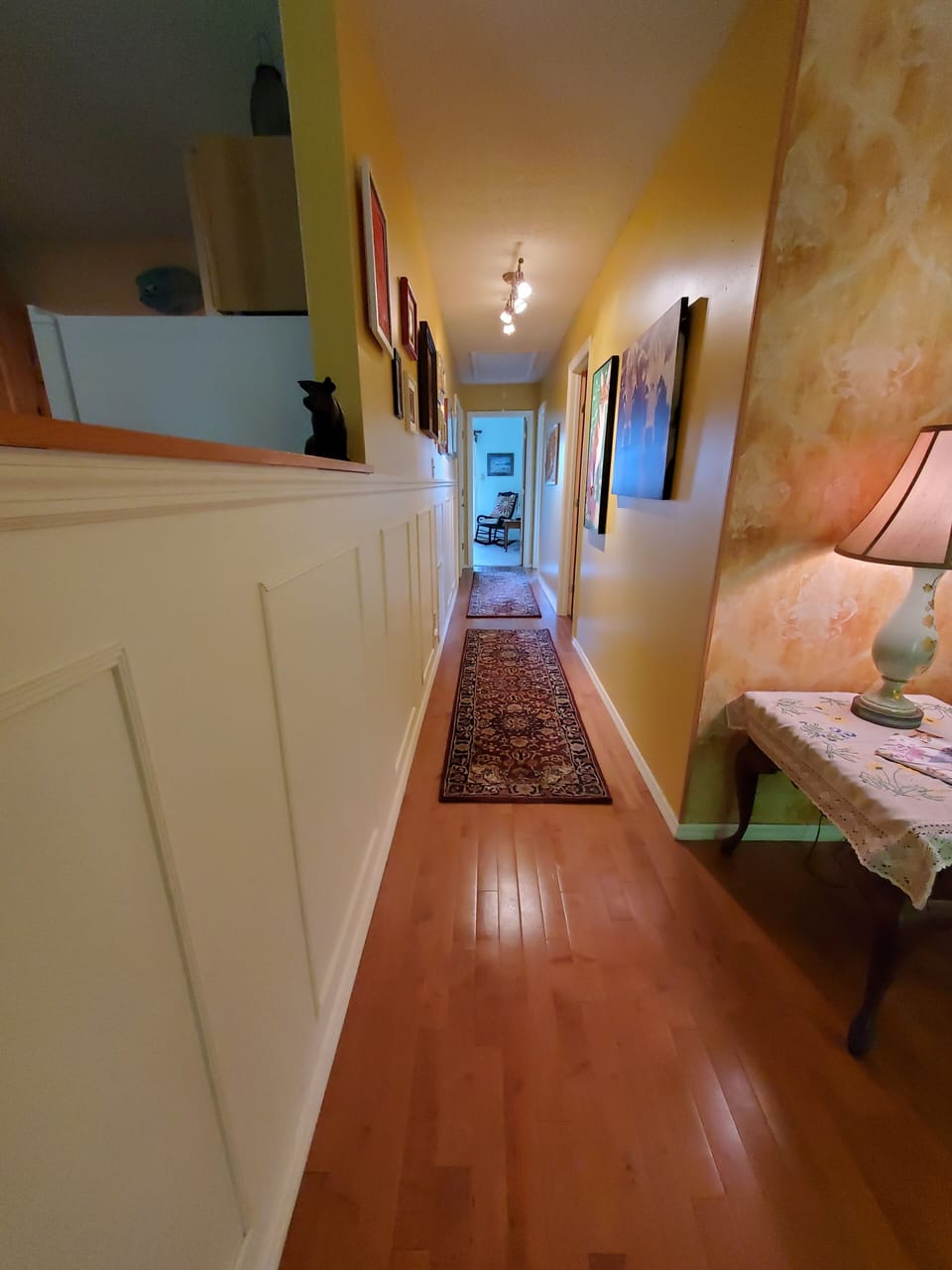 Hallway to bedrooms. Full bath off the hallway.