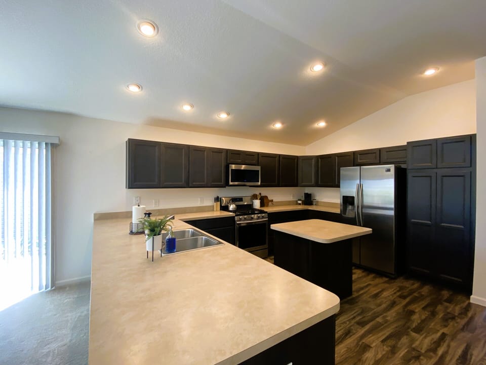 Large, light filled kitchen with loads of storage