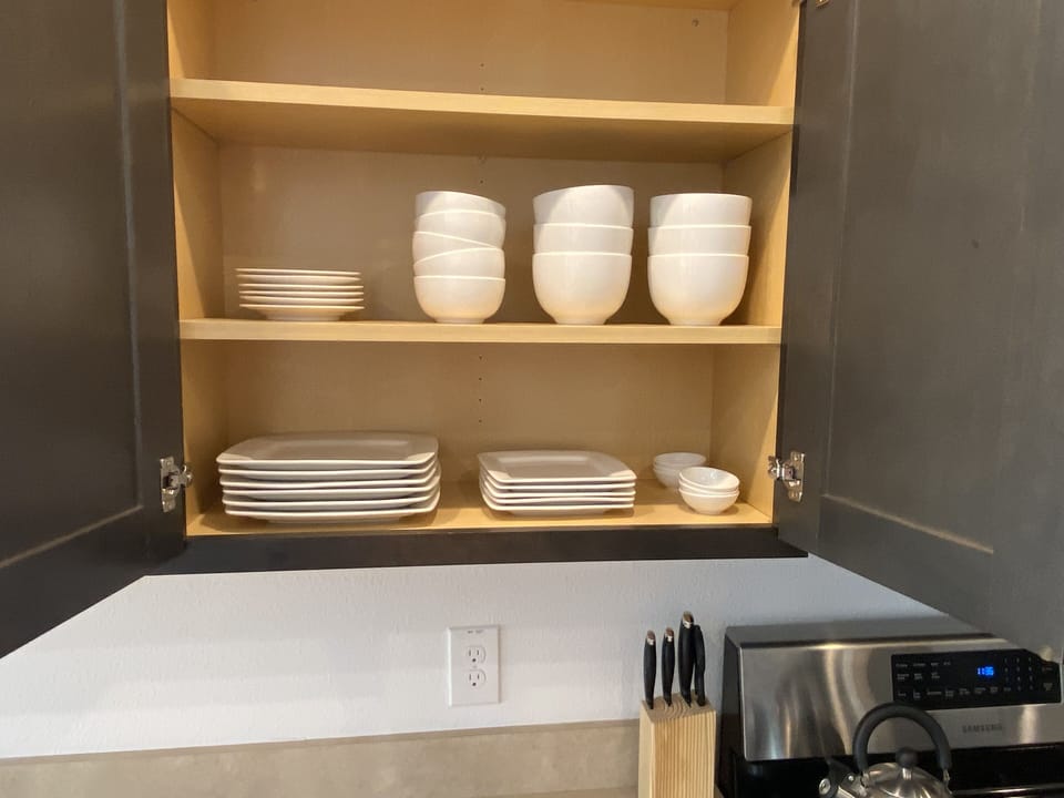 There's enough dishes to throw a dinner party