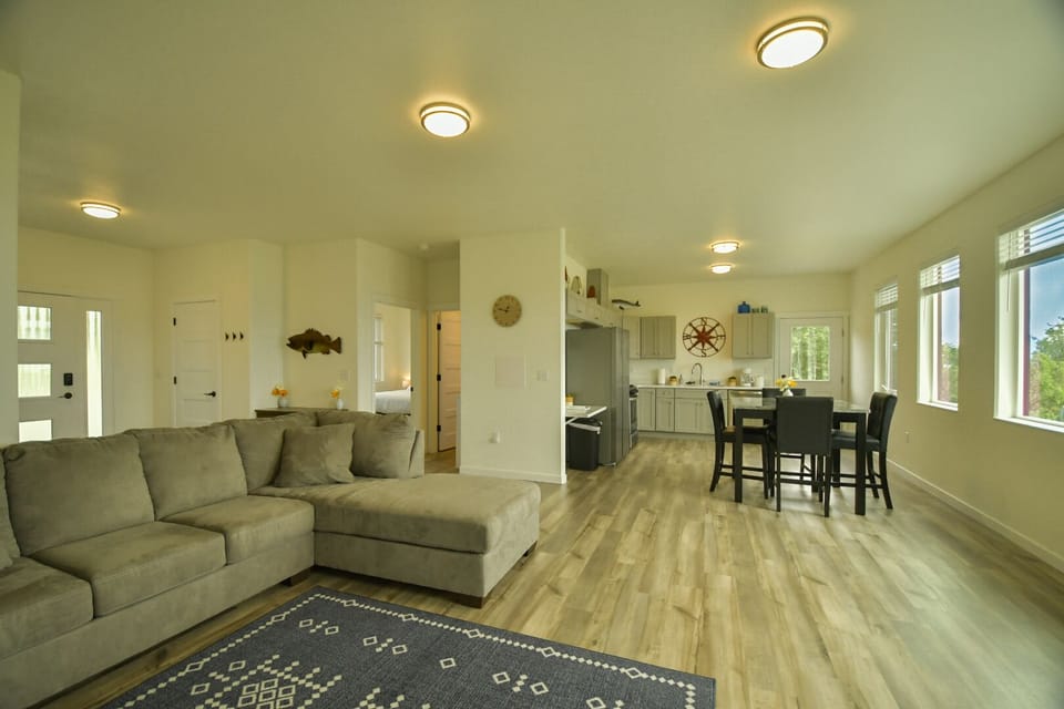 View from the living room into the Kitchen.