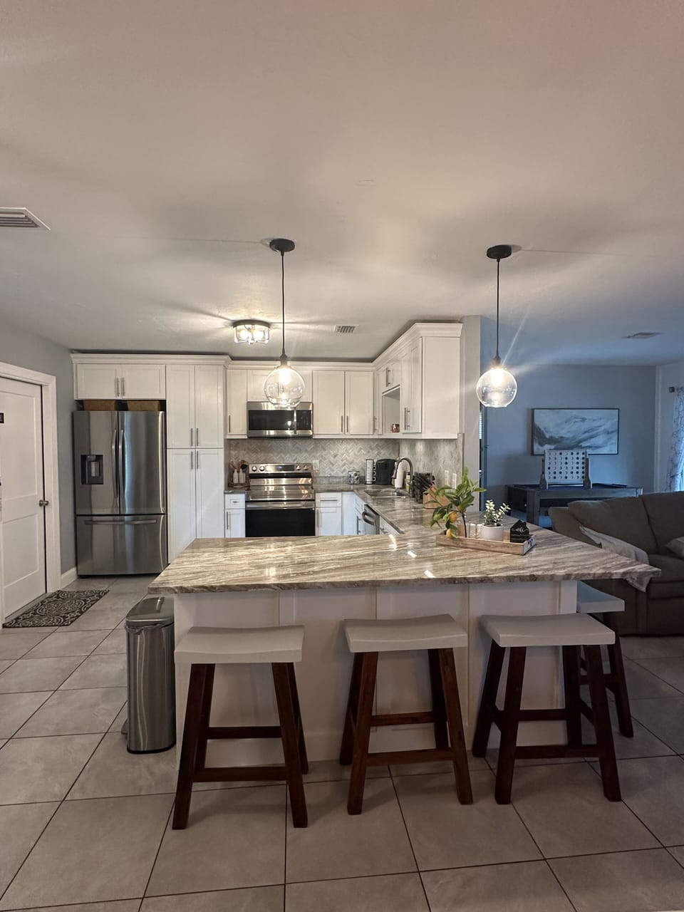 Kitchen is fully stocked for all your home cooked meals 