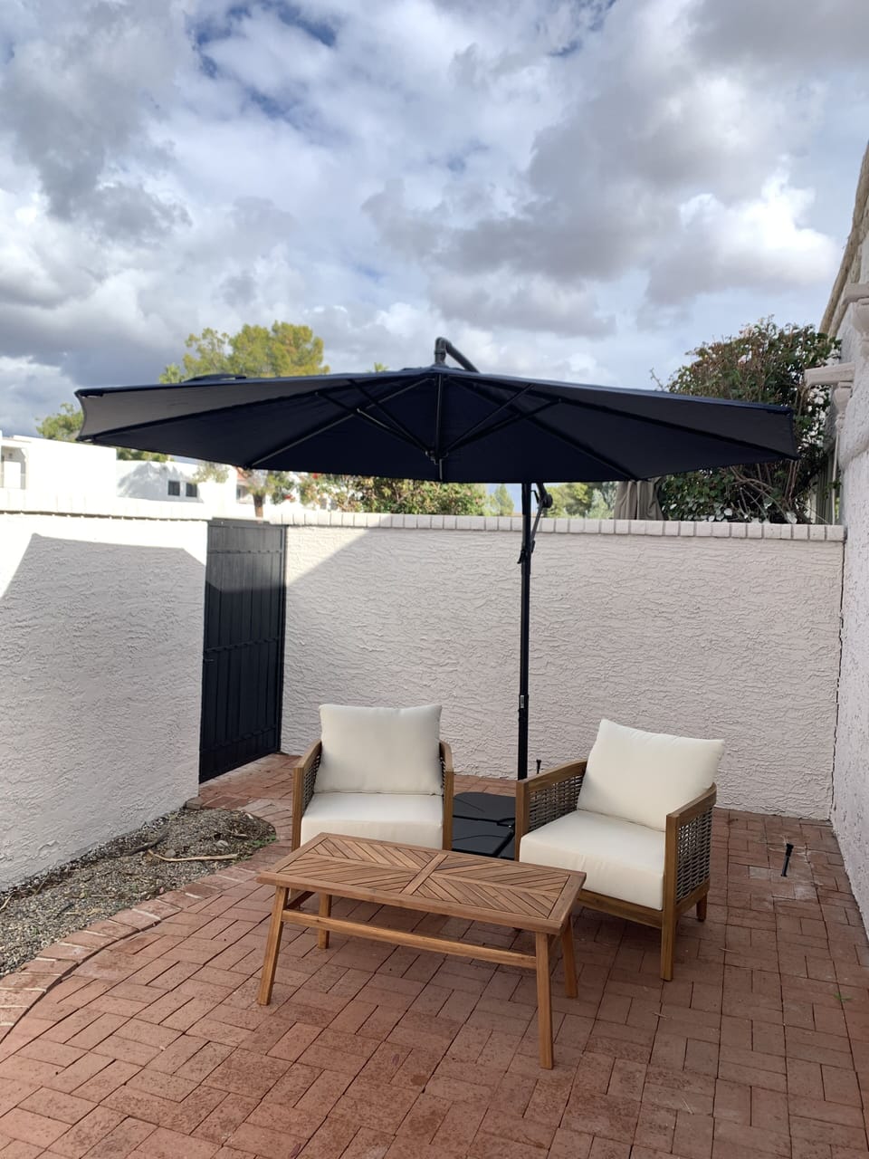 Enclosed private patio