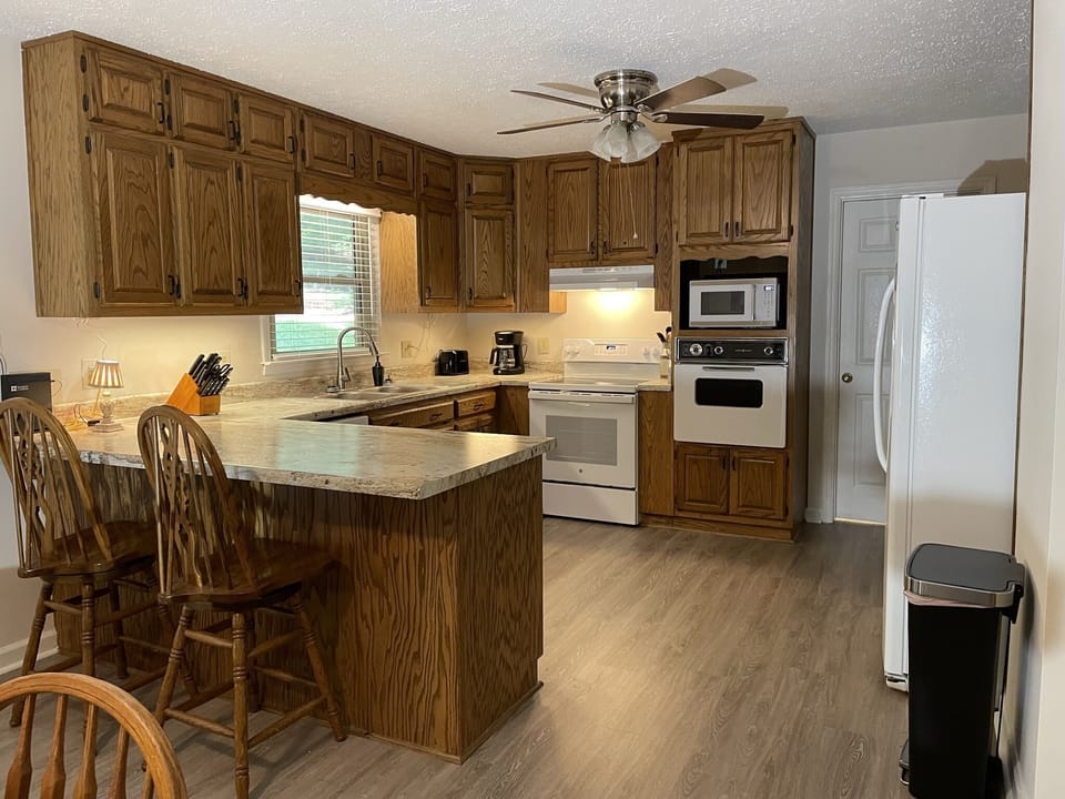 Kitchen with new appliances and countertops