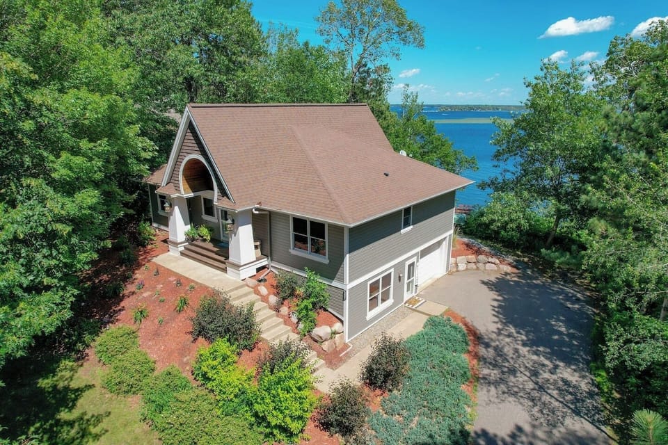 Nestled atop a bluff on Gull Lake!