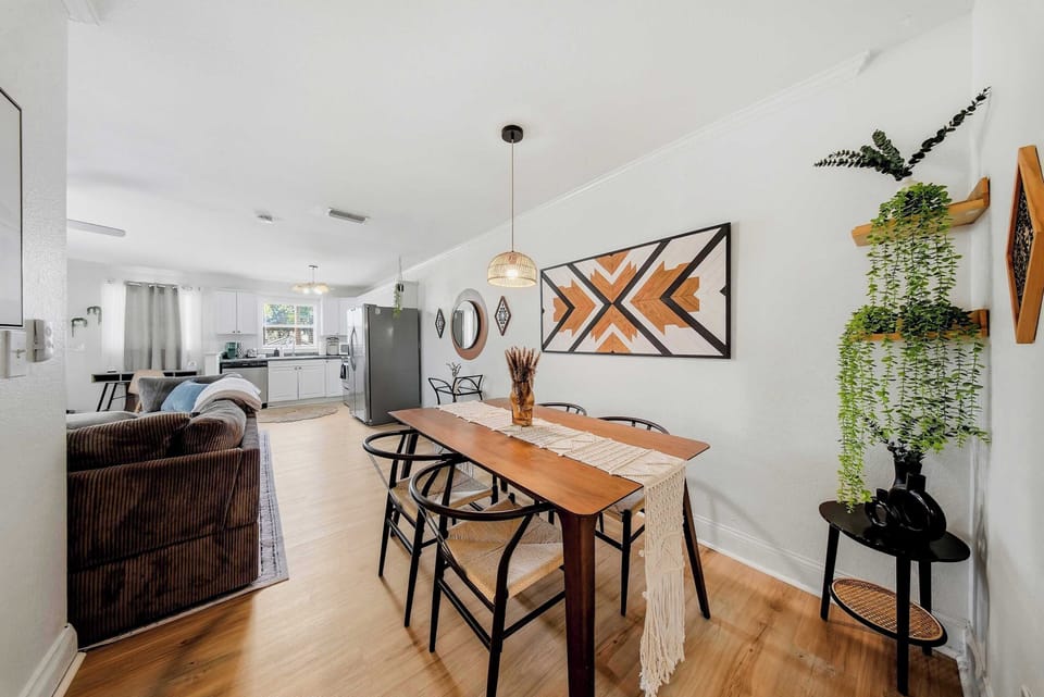 Enjoy the view from the dining room, seamlessly connecting to our open living space. Perfect for keeping the conversation flowing while you meal prep.