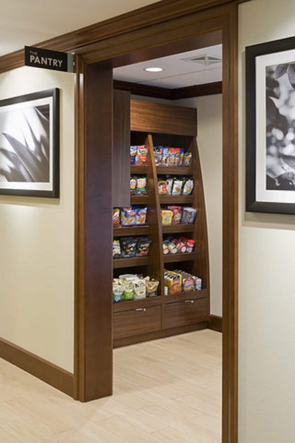 Purchase a snack at the on-site pantry.