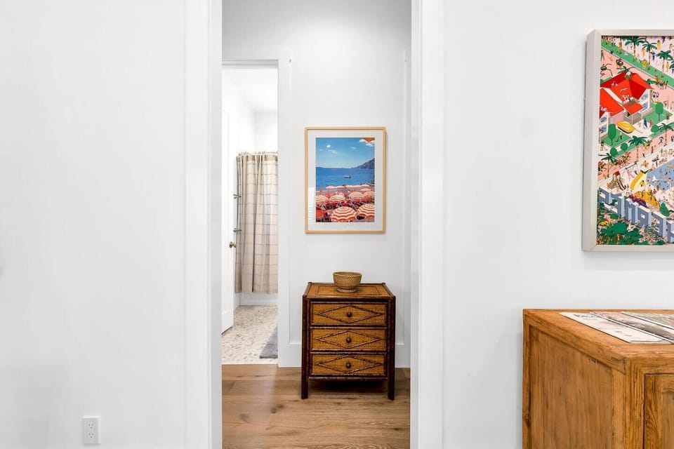 Tastefully decorated entrance to the bedrooms.