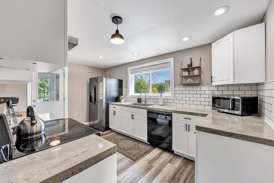 Kitchen - fully stocked and with a coffee bar.