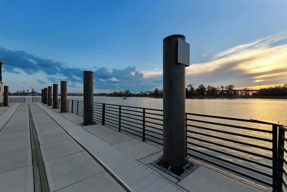 This space at the end of the dock will soon feature furniture for our guests to enjoy during their stay