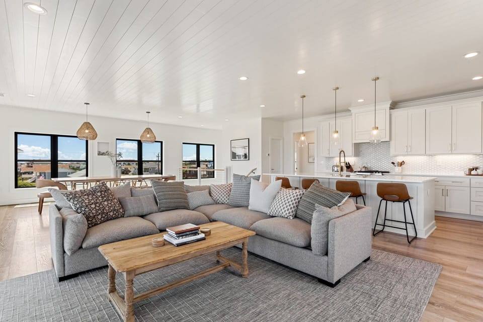 Living area with ocean views