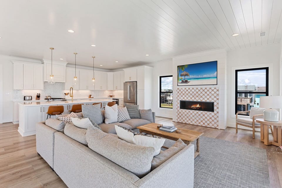 Living area with ocean views