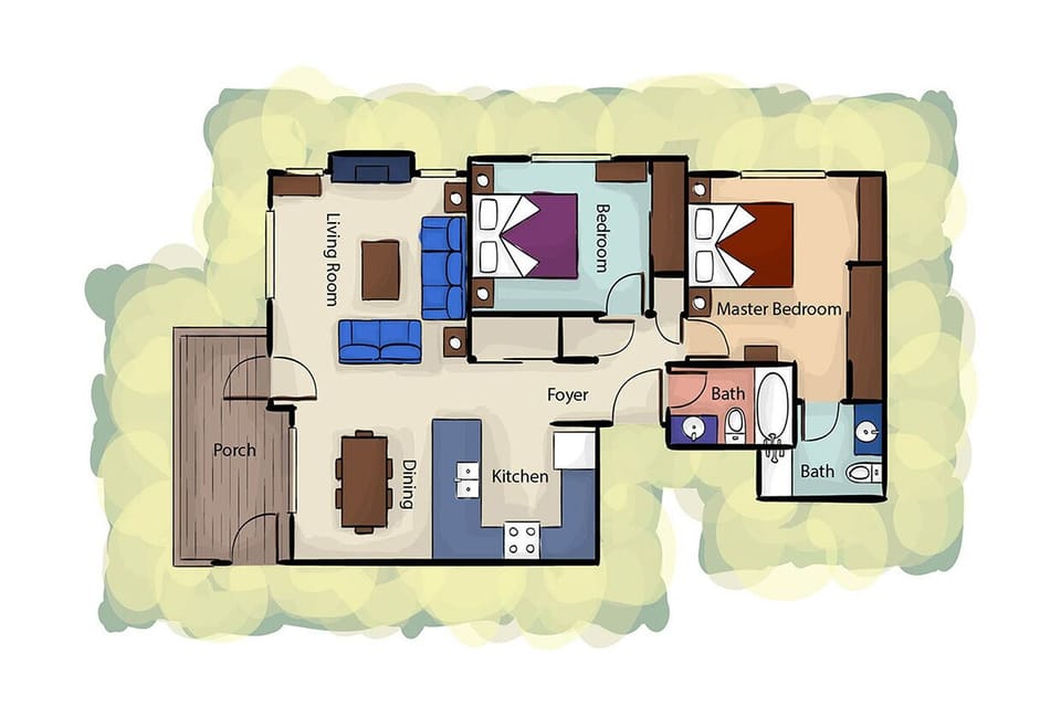 Layout of the condo.
