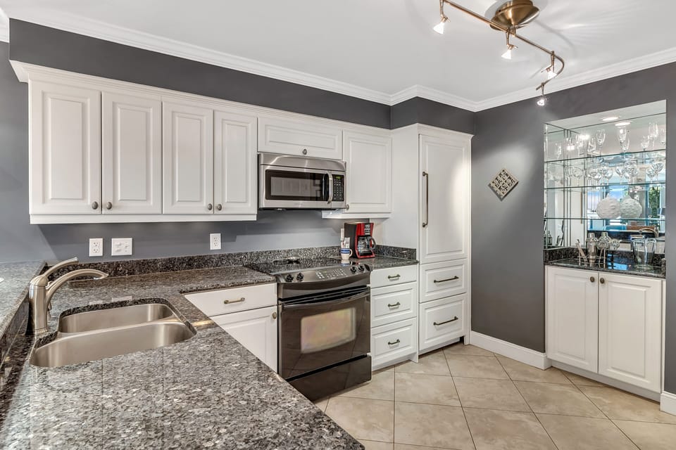 Updated and fully equipped kitchen.