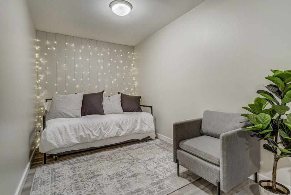 Second bedroom has a king sized bed and a day bed with trundle!