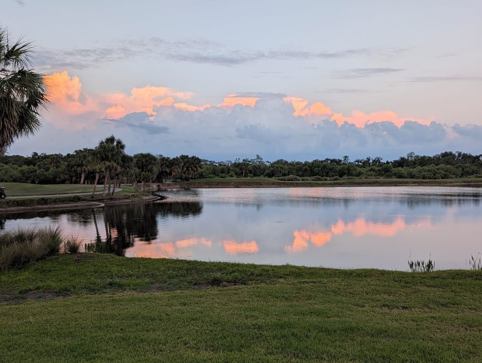 Good night!  Beautiful Florida sunset from lanai.