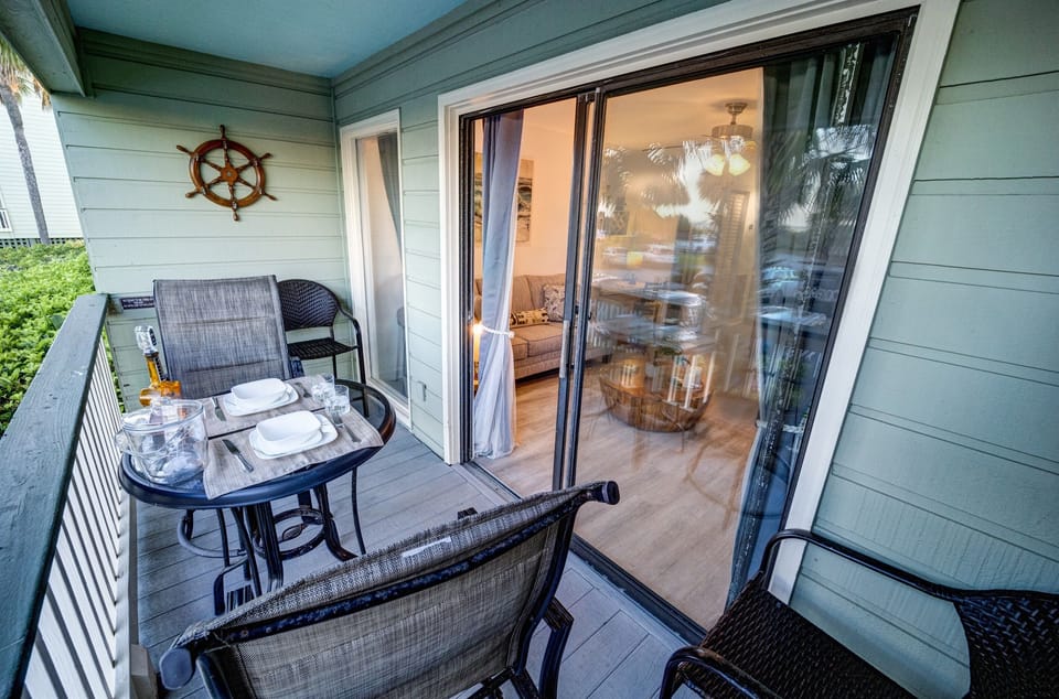 Another view of the private balcony