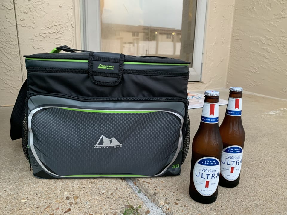 Feel free to use our cooler for all your beach beverages.