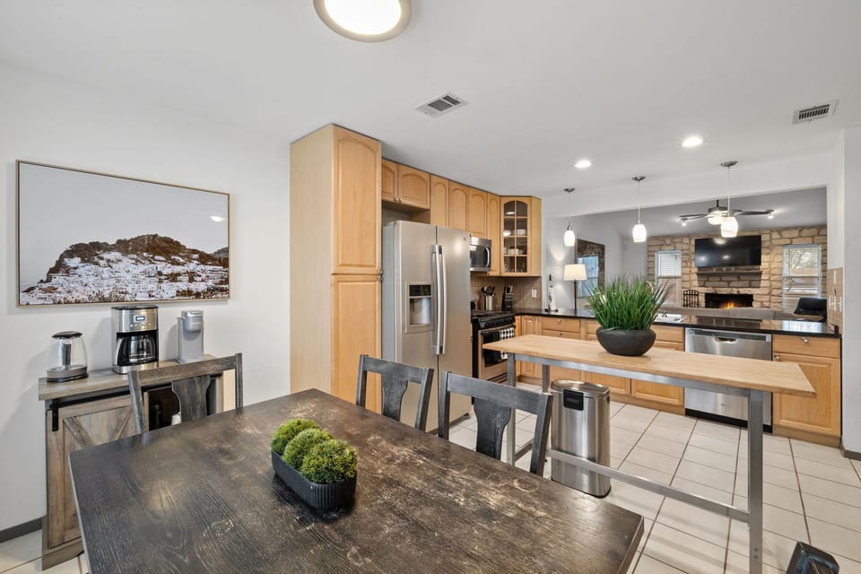 Delight in meal times at our serene and tidy dining area, showcasing perfect minimalistic charm for your dining pleasure.