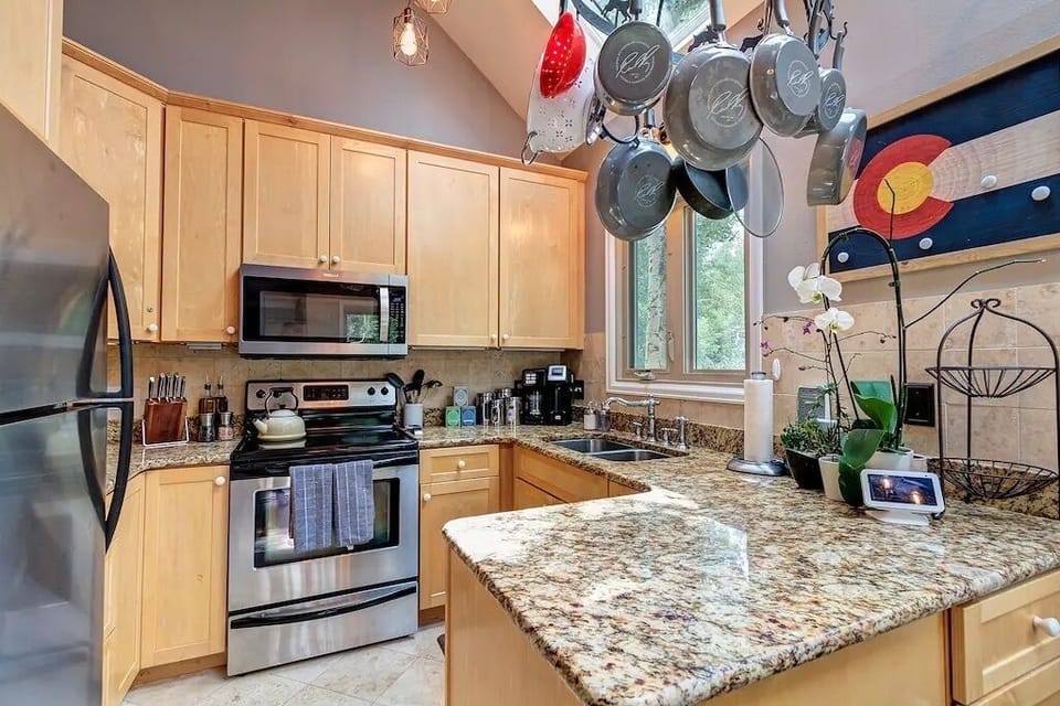 Gourmet Kitchen Flow — A chef-ready kitchen opens to dining—perfect for shared meals, celebrations, and cozy mornings in. 🍳✨