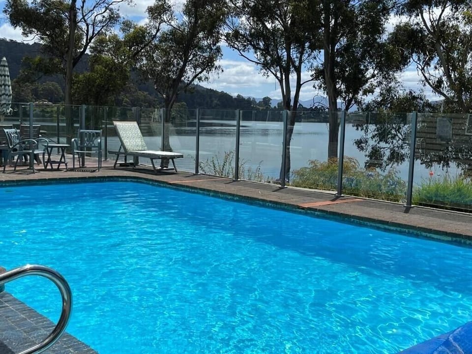 Sparkling solar heated pool