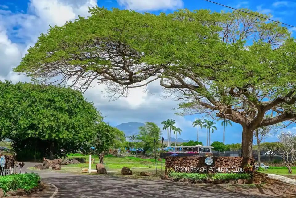 Poipu Beach Athletic Club is directly across the street. All amenities included.