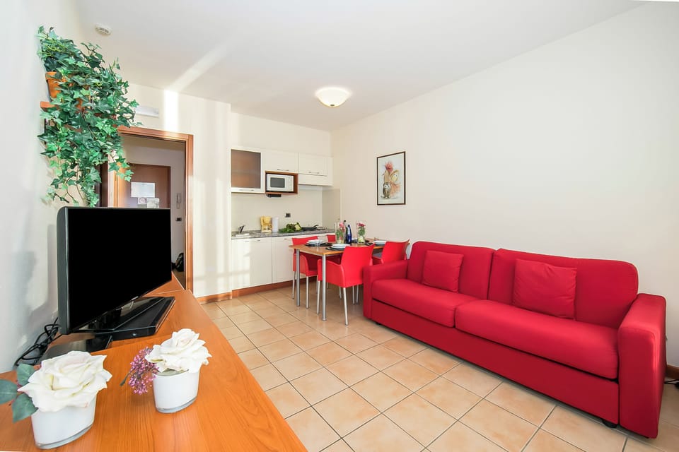 Sofa bed in the living room for 2 extra guests