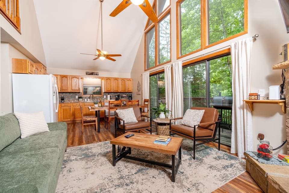 Large open concept area is perfect for cozy nights in.