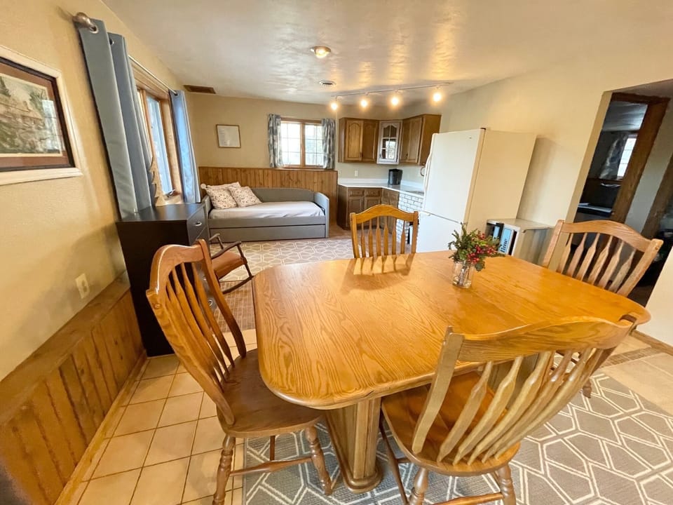 Play games or do a puzzle on table in downstairs family room