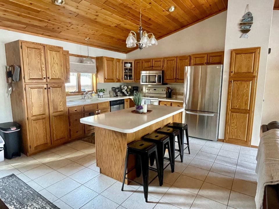 Fully stocked kitchen