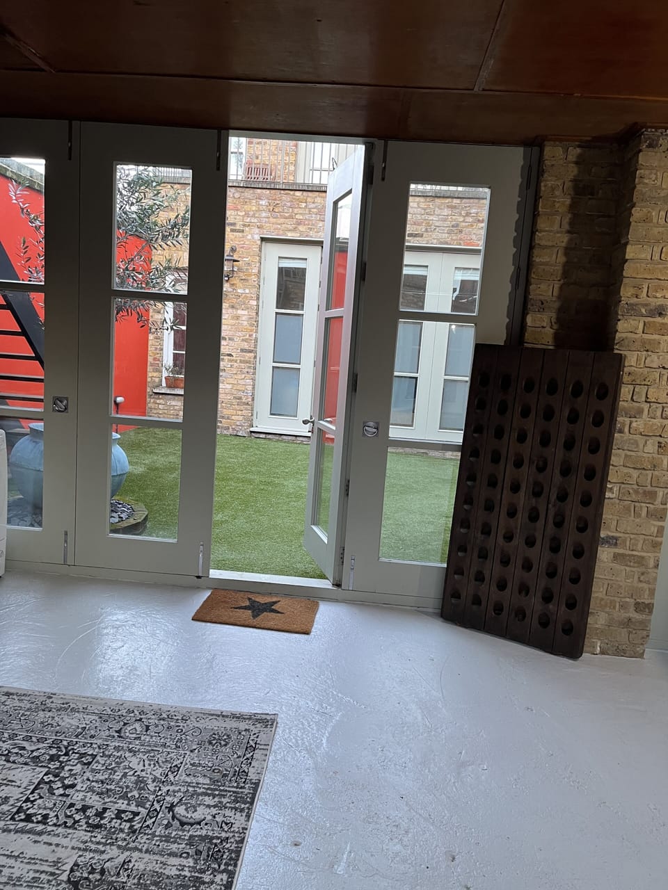 Doors from garage to garden