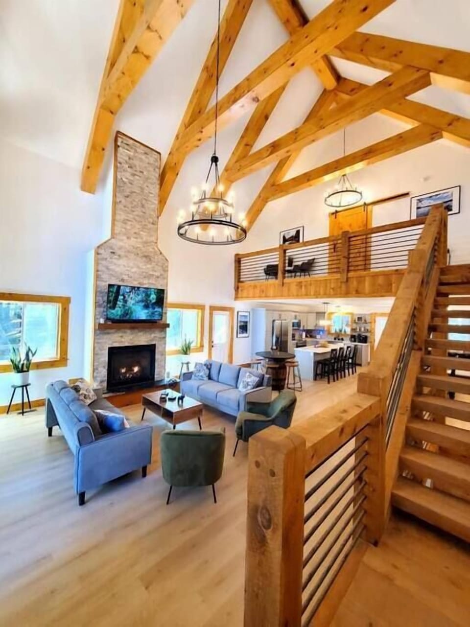 Main level Living room 30' Cathedral ceiling