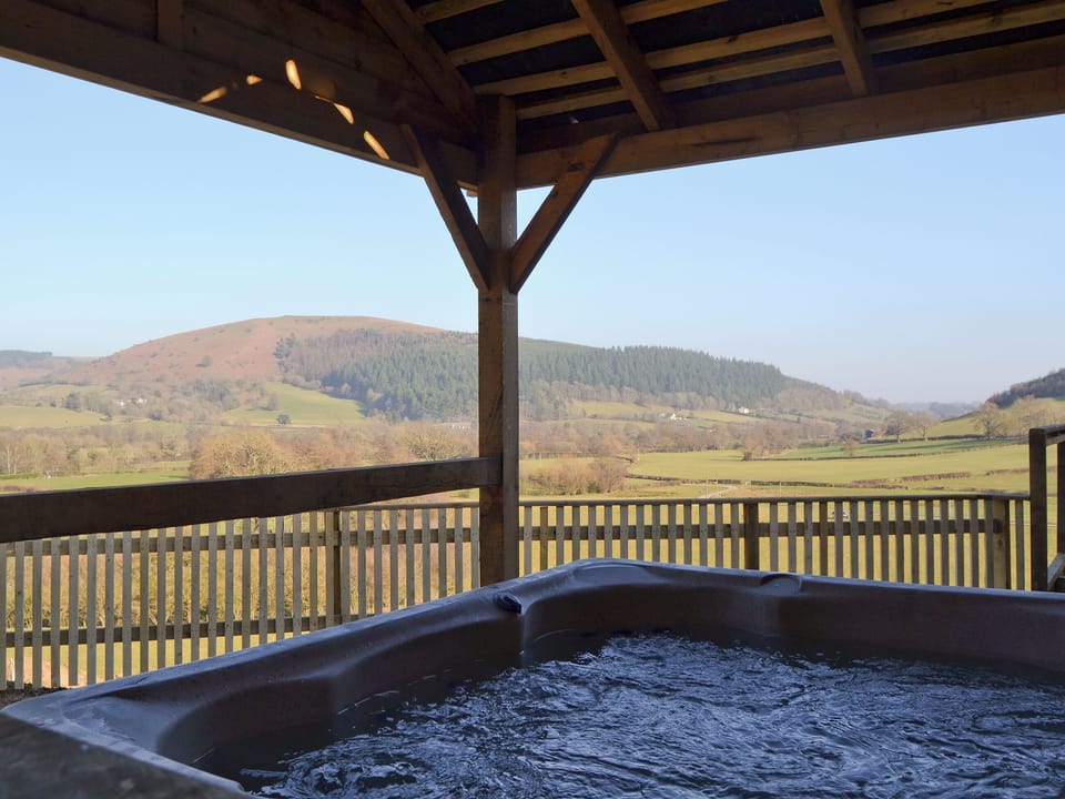Hot tub with great views | Offa&rsquo;s Dyke Lodge - Acre Luxury Lodges, Stanner, near Kington