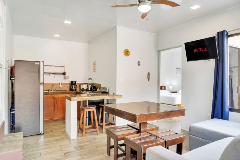 Fully Equipped Kitchen 1:

- Salt
- Sugar
- Coffee
- Oil