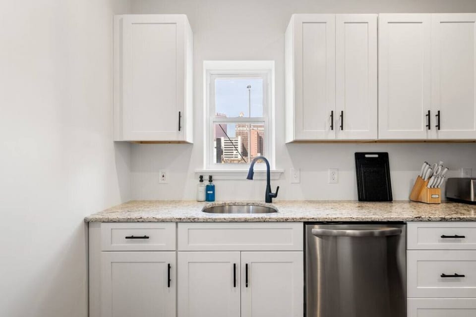 Chopping, prepping, and washing your dishes are seamless endeavours in the spacious kitchen, with dish soap available for your convenience.