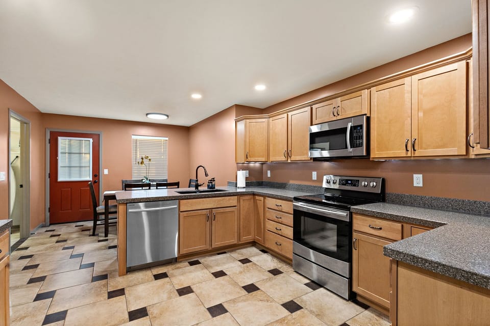 All new stainless steel appliances